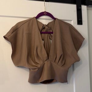 Zara Elegant Brown Blouse